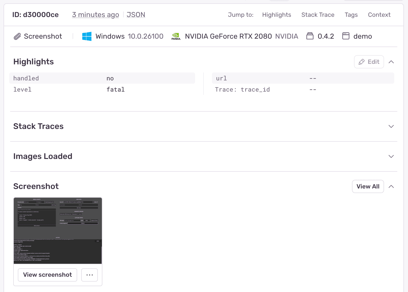 Screenshot Thumbnail